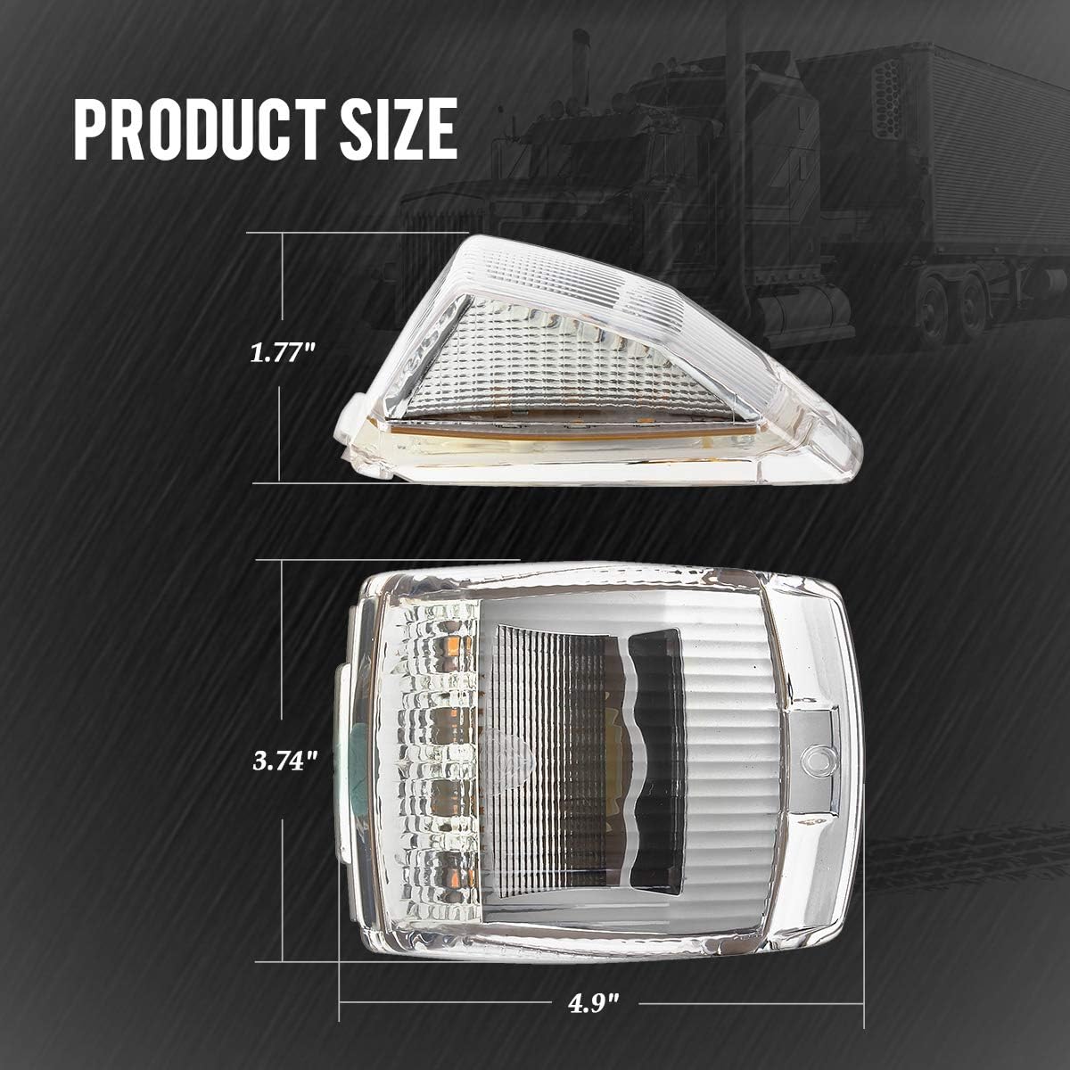 5pcs 17 LED Amber Cab Marker Roof Running Truck Cab Light B250