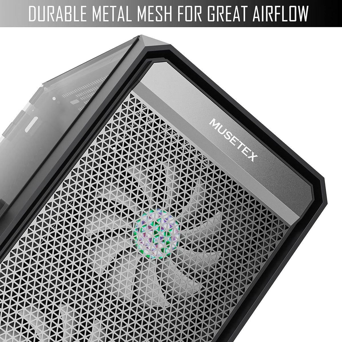 Matx PC Case with 2pcs ARGB Fans Mesh Airflow A518516
