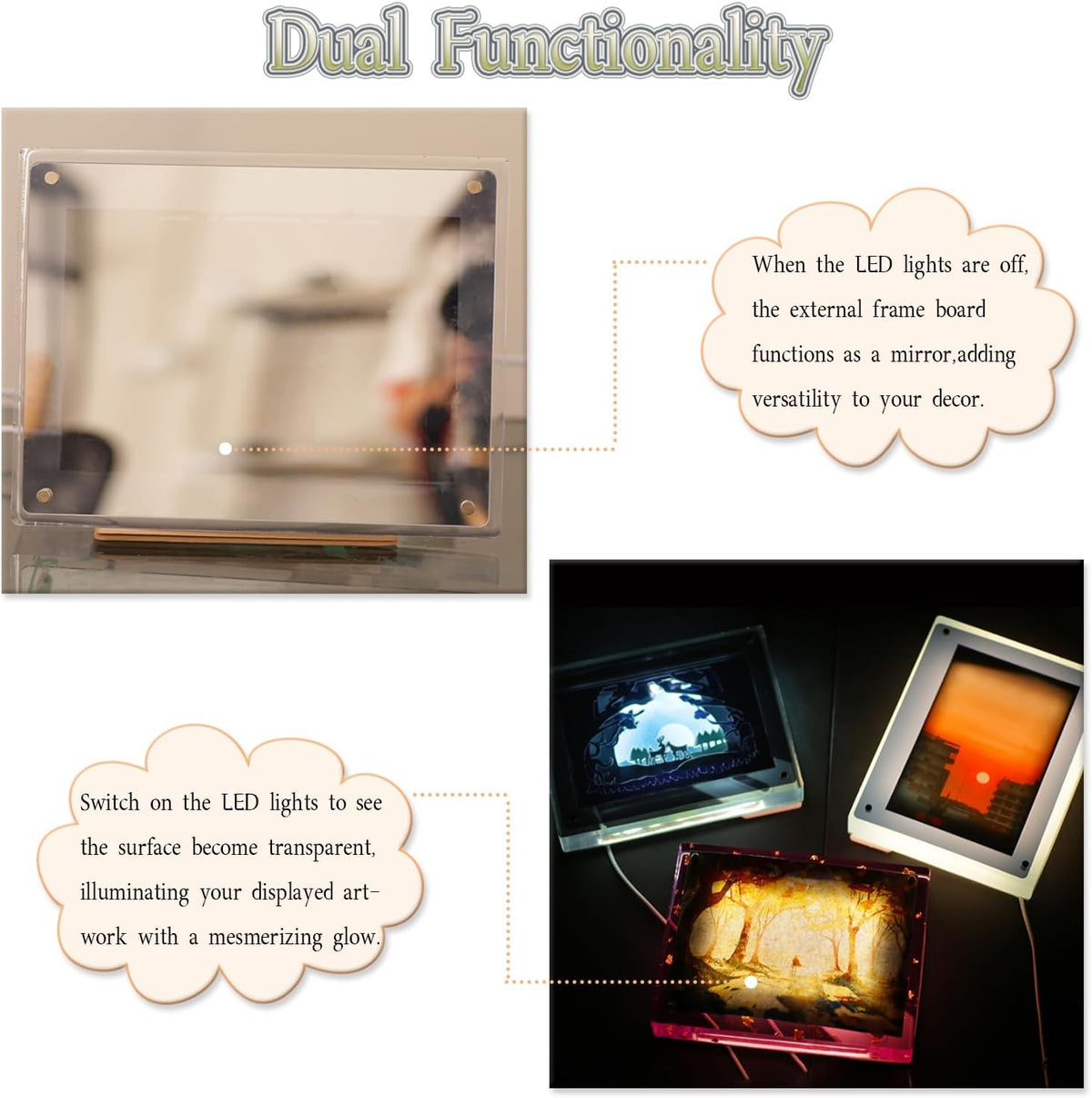 19 pcs Luminous Photo Frame Silicone Mold Set N565948