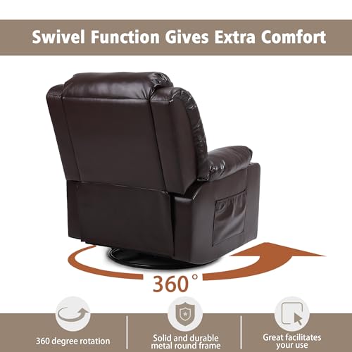 Overstuffed Manual Recliner Chair with Massage and Heat, Lime Gray B738