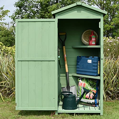 Brown Wooden Garden Shed with 3 Shelves Z4048