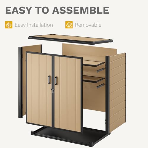 Vertical Resin Storage Shed with 2 Shelves P423845