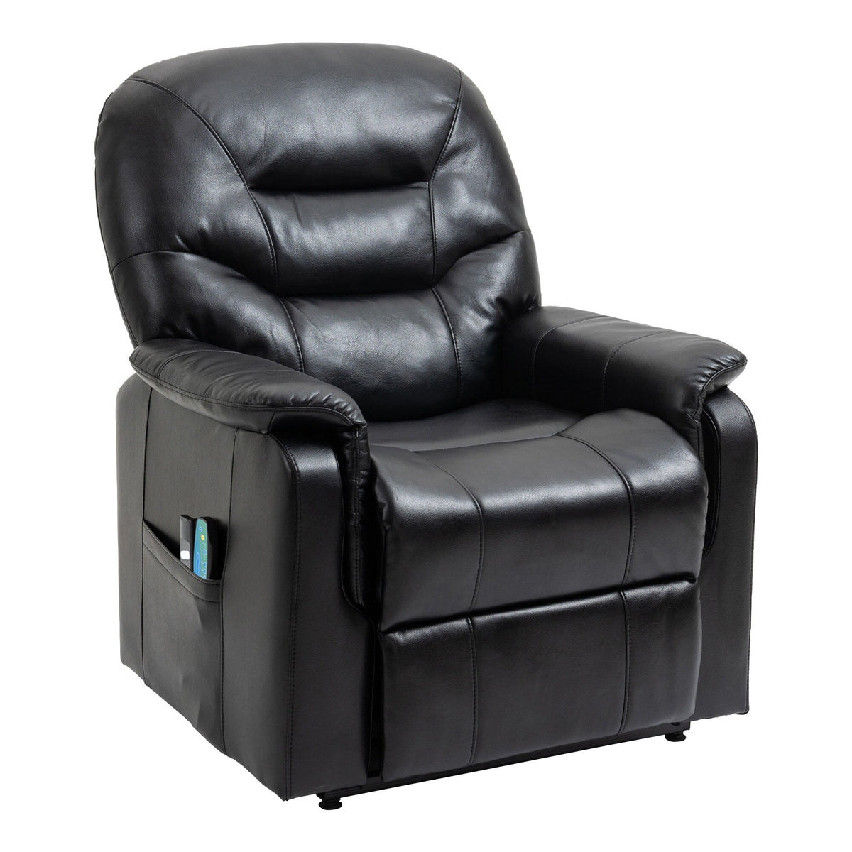 Black Faux Leather Power Lift Recliner Chair P154