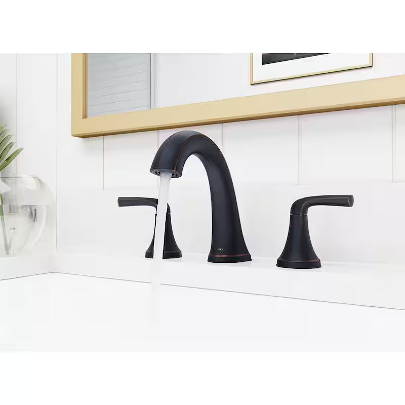 8 in. Widespread Double Handle Bathroom Faucet in Tuscan Bronze (2-Pack) Q130711