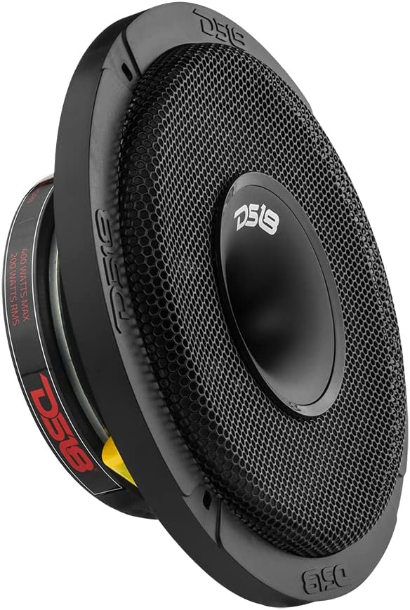 8 Shallow Hybrid Mid-Range Car Audio Loudspeaker with Grill Included 400W Max 200W RMS 8 Ohms P8829