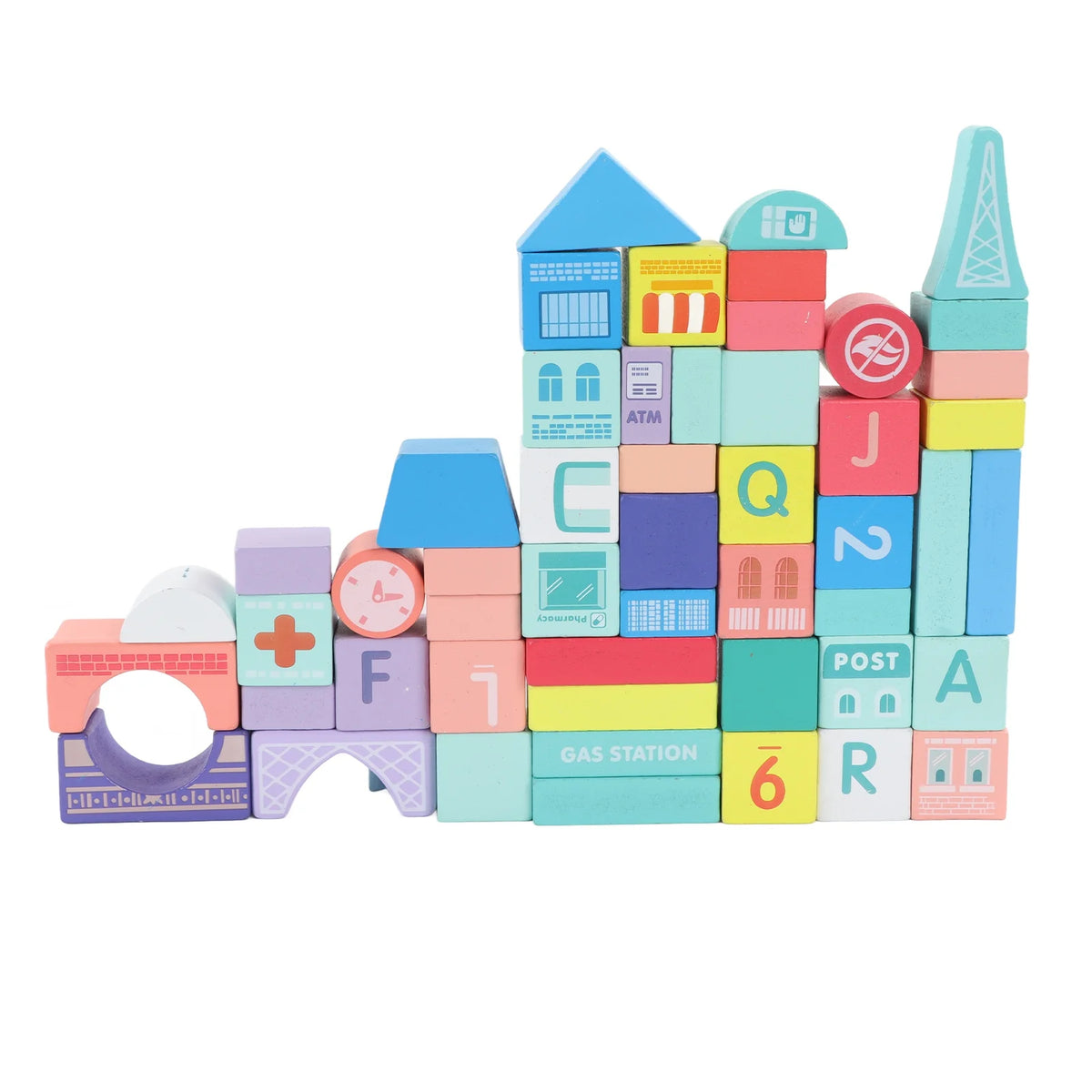 Wooden Building Blocks Set B806