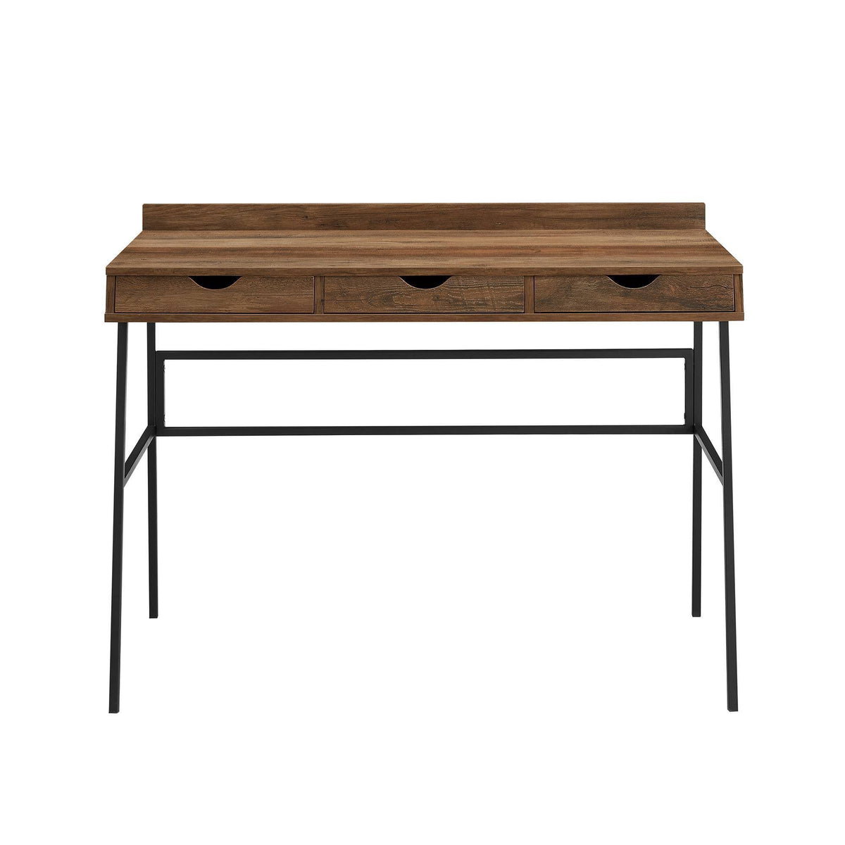 3 Drawer Reclaimed Barnwood Writing Desk A6505