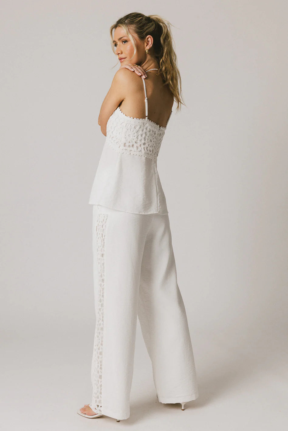White Crochet Pants E501761