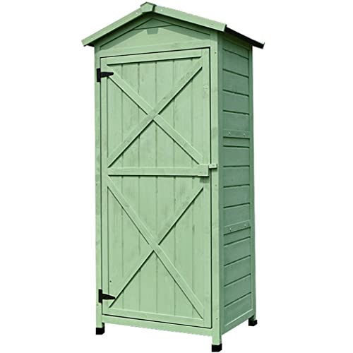 Brown Wooden Garden Shed with 3 Shelves Z4048