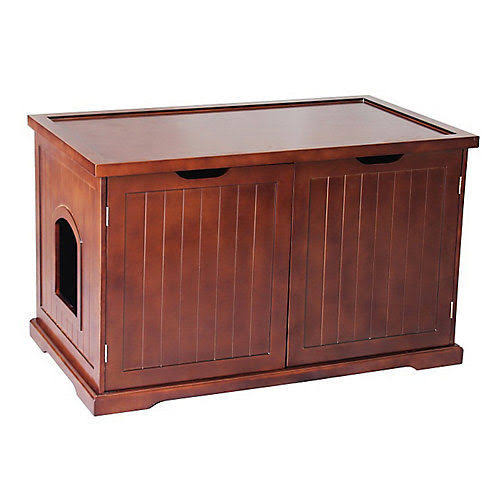 Walnut Cat Washroom Bench W1162