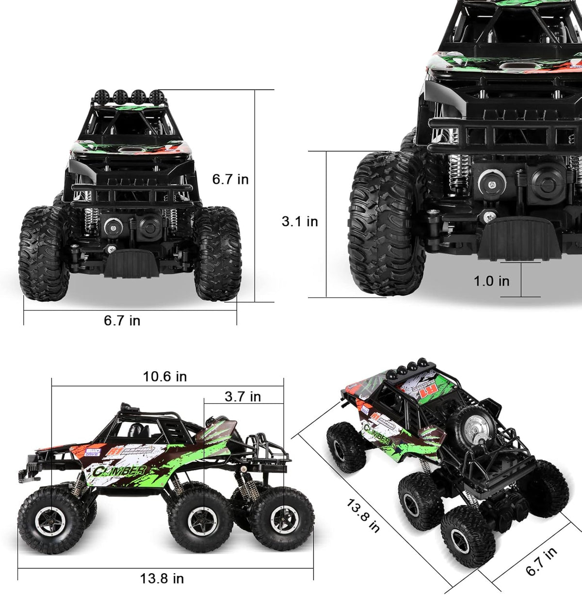 2.4Ghz 6x6 Off-Road Remote Control Monster Truck K1683