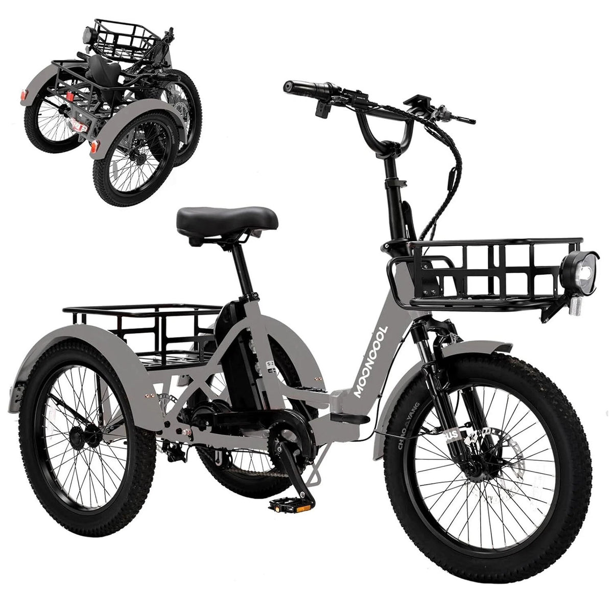 20 x4in Fat Tire Electric Tricycle 500W E-bike K11011