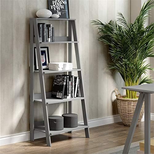 4-Shelf Wood Ladder Bookcase I904106