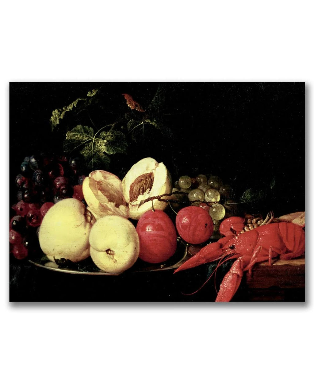 Still Life of Fruit with A Lobster Canvas Art R24490