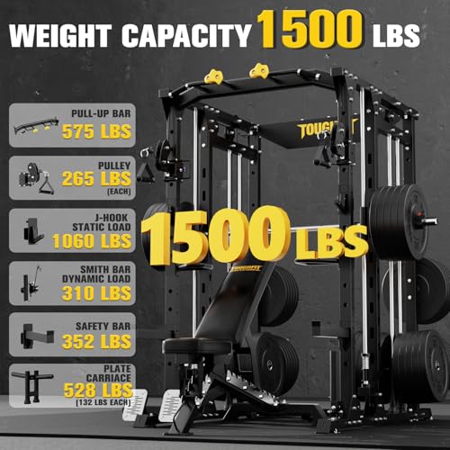 All-in-One Smith Machine with Adjustable Cable Crossover System C722794