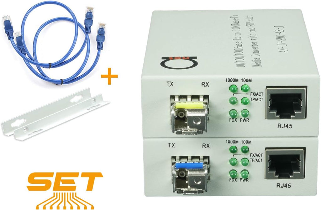 Single Mode LC WDM Bi-Di Gigabit Media Converter 20km 1 Pair E571
