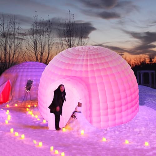 Inflatable Dome Tent (14x14x9FT) with Air Blower and Light T47273