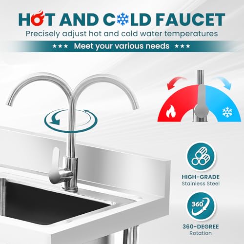 Stainless Steel Single Bowl Utility Sink 20" x 20" M338
