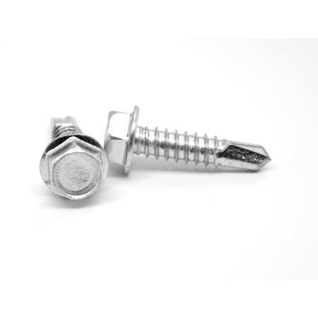 1/4-14 x 3 1/2 Self Drilling Screw Hex Washer Head Zinc Plated X602
