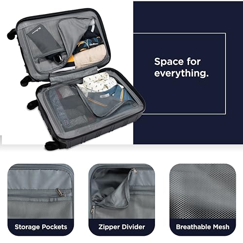 Charcoal 28-Inch 4-Wheel Spinner Travel Luggage Z266