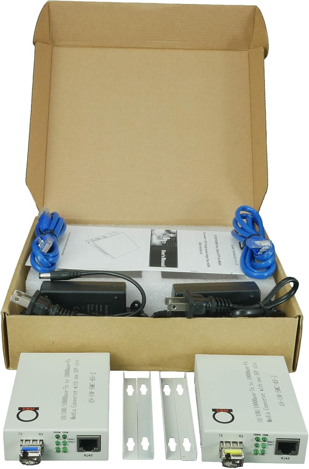 Single Mode LC WDM Bi-Di Gigabit Media Converter 20km 1 Pair E571