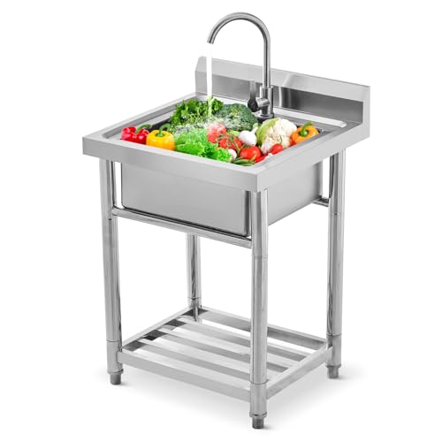 Stainless Steel Single Bowl Utility Sink 20" x 20" M338