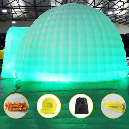 Inflatable Dome Tent (14x14x9FT) with Air Blower and Light T47273