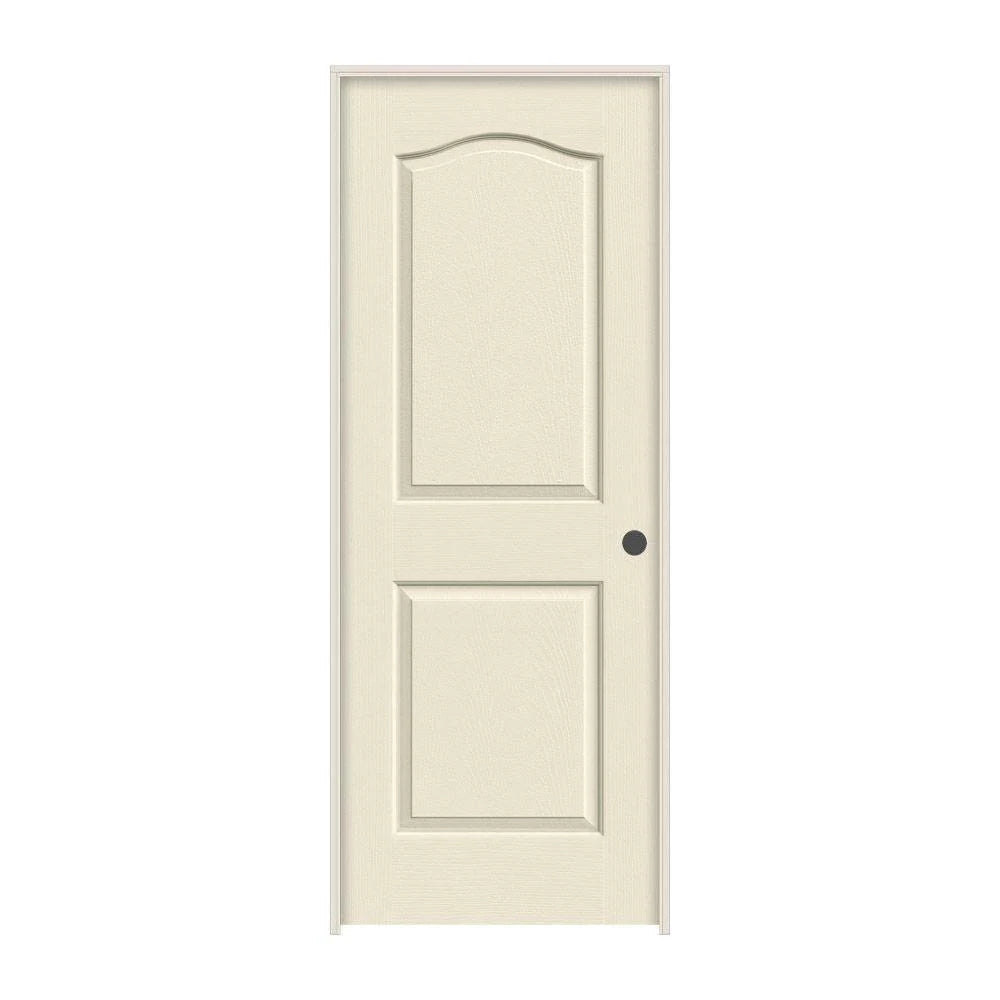 28 in. x 80 in. Primed Left-Hand Textured Solid Core Molded Composite MDF Single Prehung Interior Door D70544