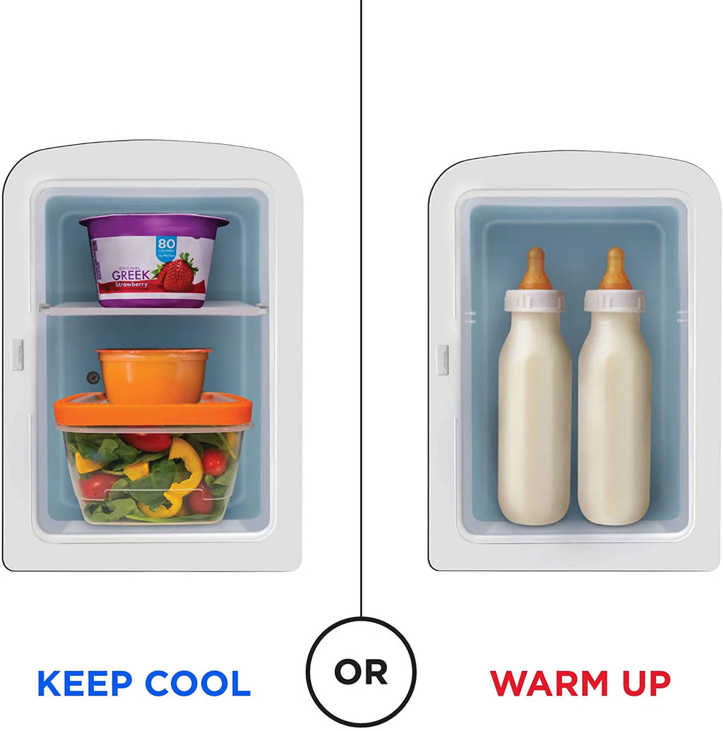 Pink Portable 4L Mini Fridge with Heating and Cooling D16020