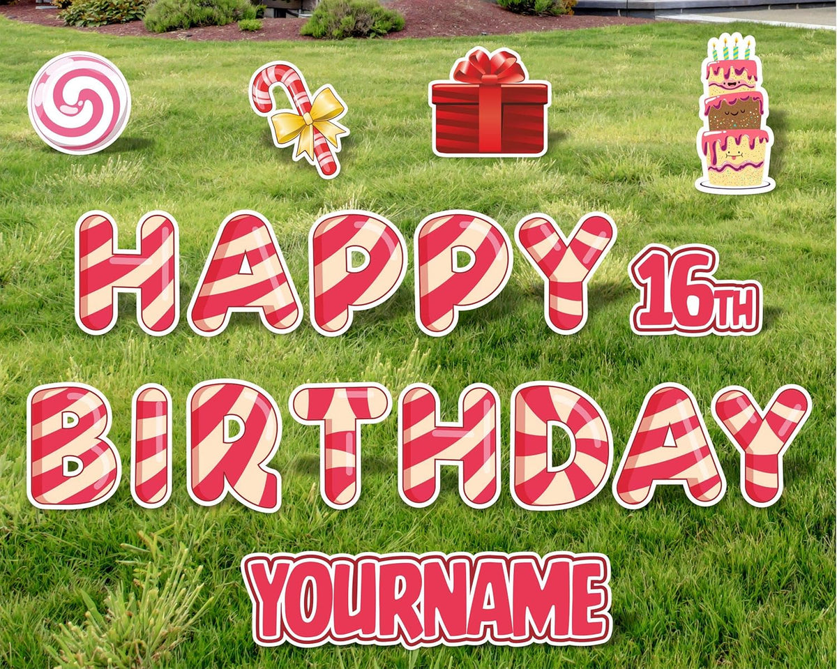 Happy Birthday Lawn Signs 13 Inch 18 Inch I50054