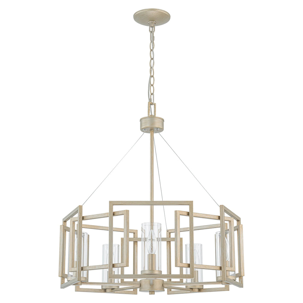 5-Light Dimmable Drum Chandelier W206