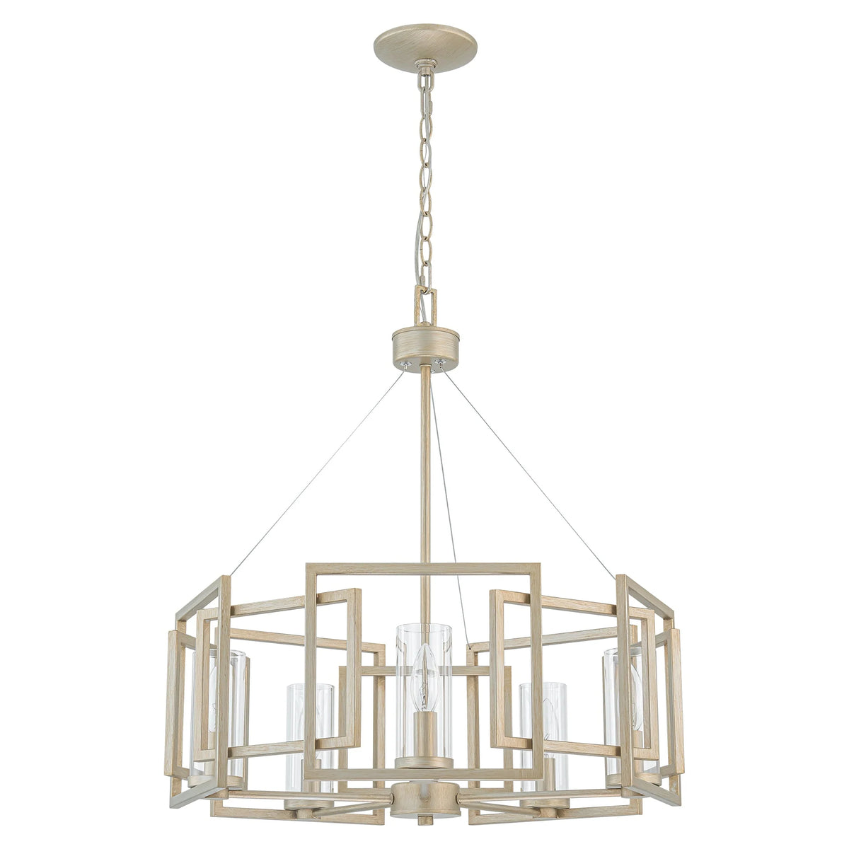 5-Light Dimmable Drum Chandelier W206