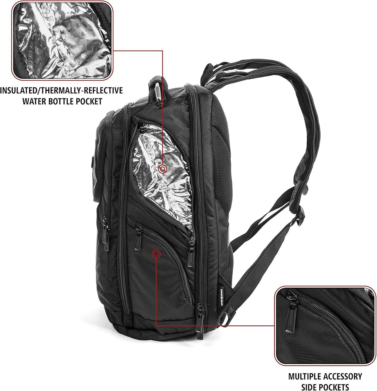 Black 17-Inch Laptop Backpack X10210