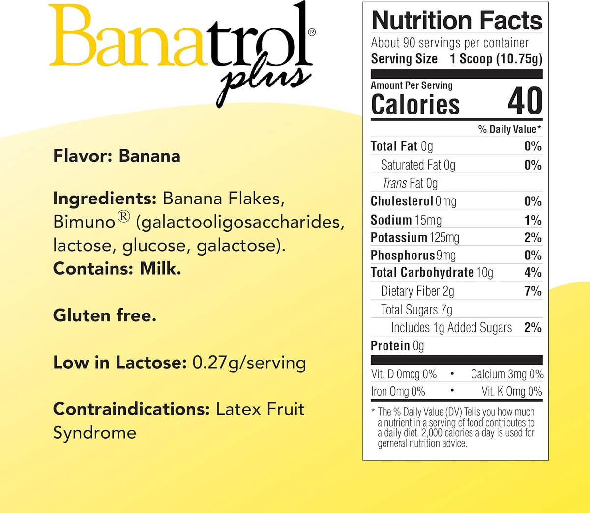 Natural Anti-Diarrheal with Prebiotics, 90 Servings (Banana) O43314