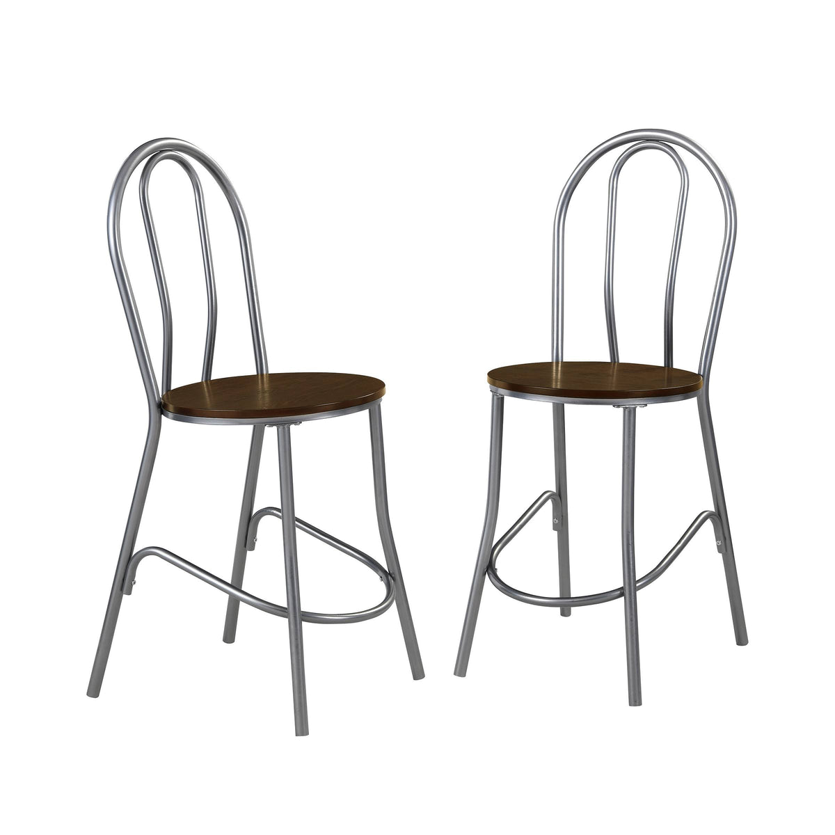 Wood Seat Counter Stool Set of 2 K28949