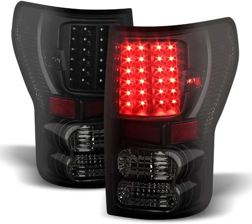 Black Smoke LED Tail Lights Brake Lamps Left+Right C431