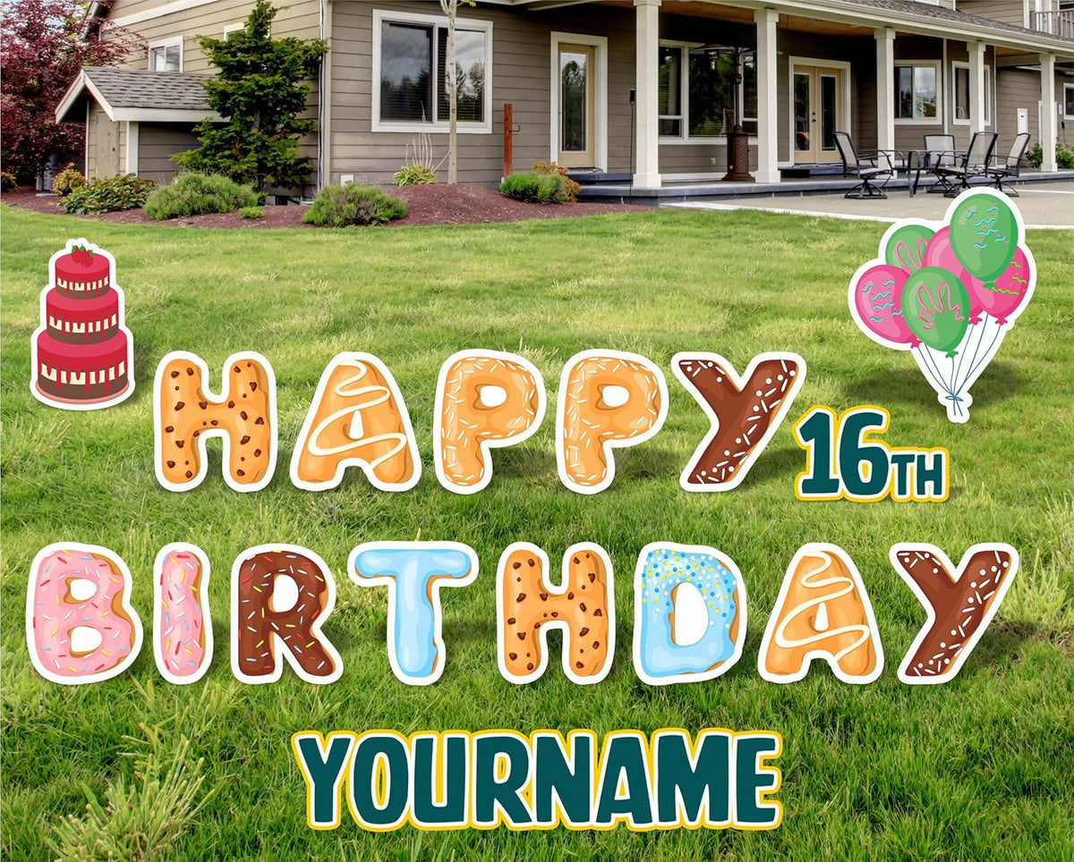 Happy Birthday Lawn Signs 13 Inch 18 Inch I50054