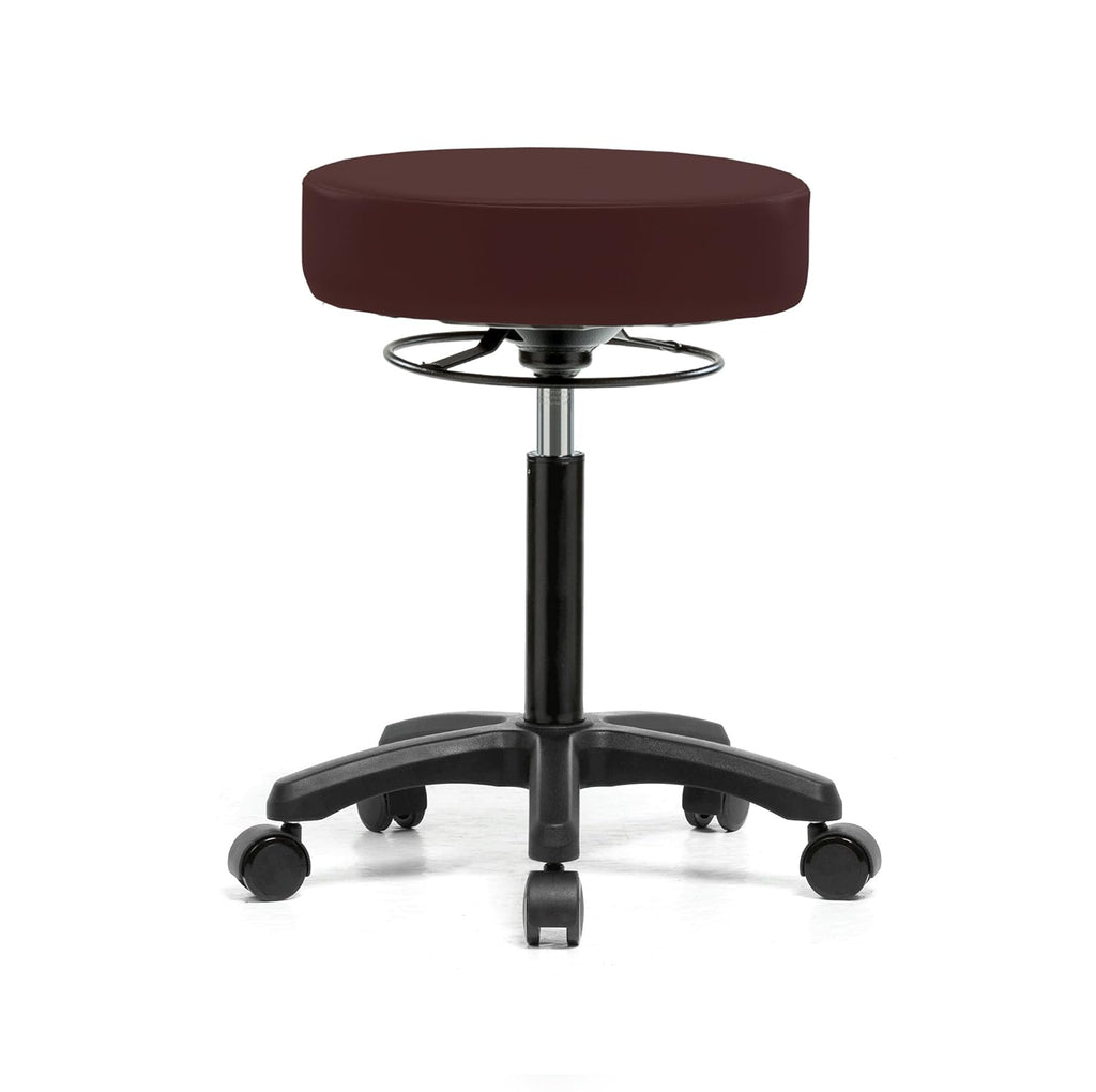 Height Adjustable Rolling Stool Gray Vinyl C3990