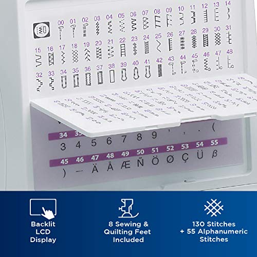 185 Built-in Stitches Sewing and Quilting Machine with LCD Display Z5445