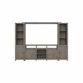 Restored Gray Entertainment Center with Shelves N752