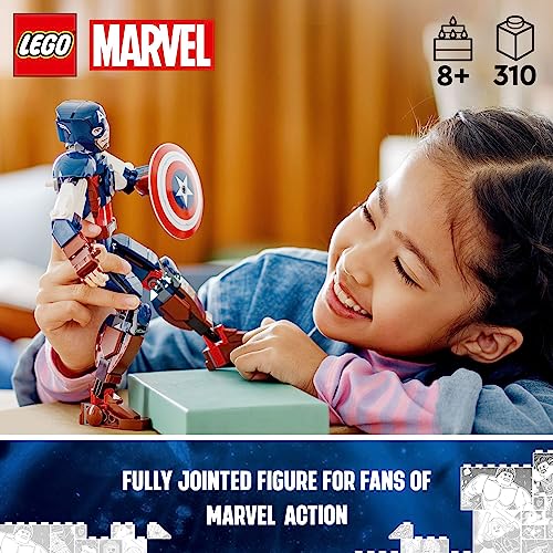 Buildable Captain America Action Figure with Attachable Shield F316818
