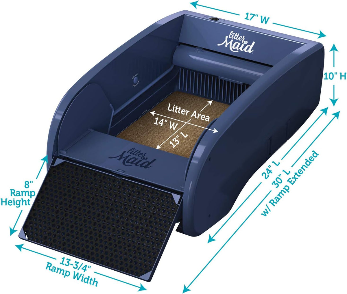 Single Cat Self-Cleaning Litter Box, Blue X5648