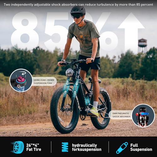 26 Inch Fat Tire Electric Bike with Full Suspension S463
