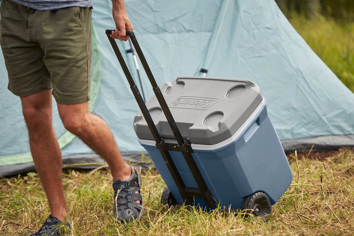 60QT Hard Chest Wheeled Cooler, Lakeside Blue D548