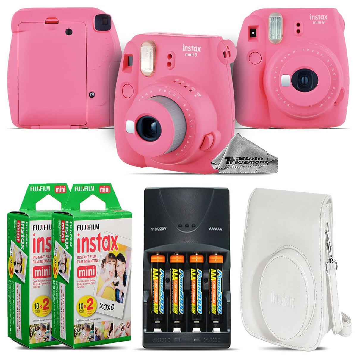 Pink Camera with Batteries Case and 40 Films Kit Z8320