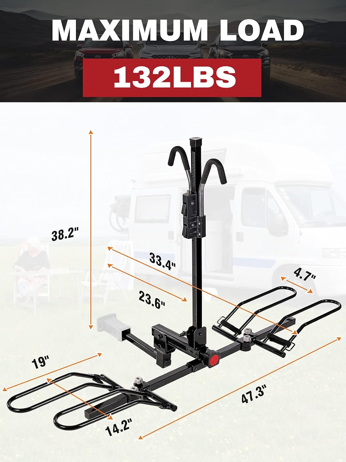 2-Bike Tray Style Hitch Bike Carrier F411111