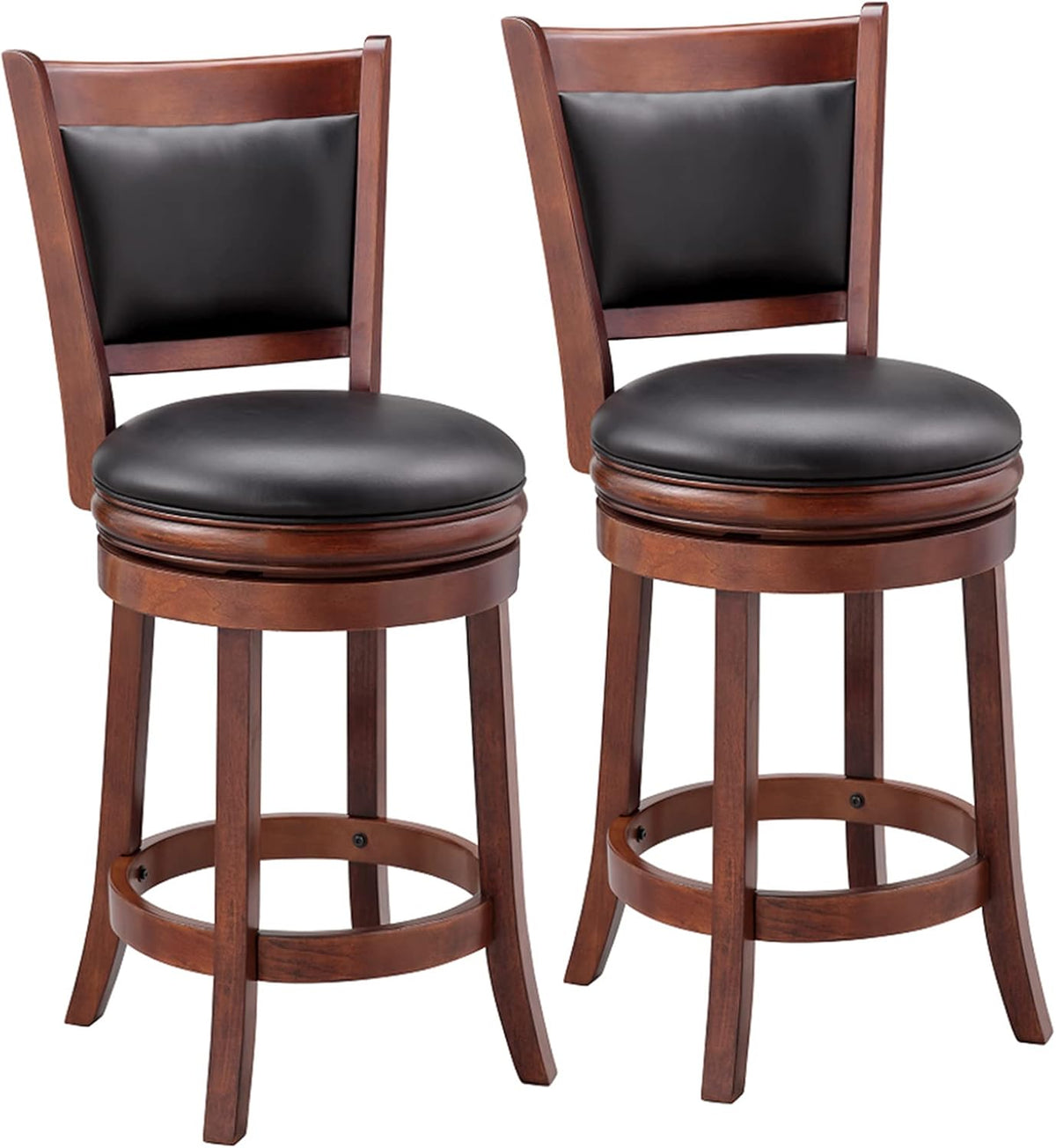 Cappuccino Swivel Stool, Pack of 2, 29-Inch U237174
