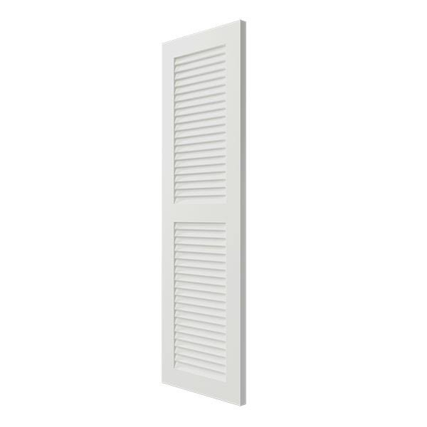 12x22W x 30x22H Exterior Composite Louvered Shutters (Per Pair), Unfinished R644
