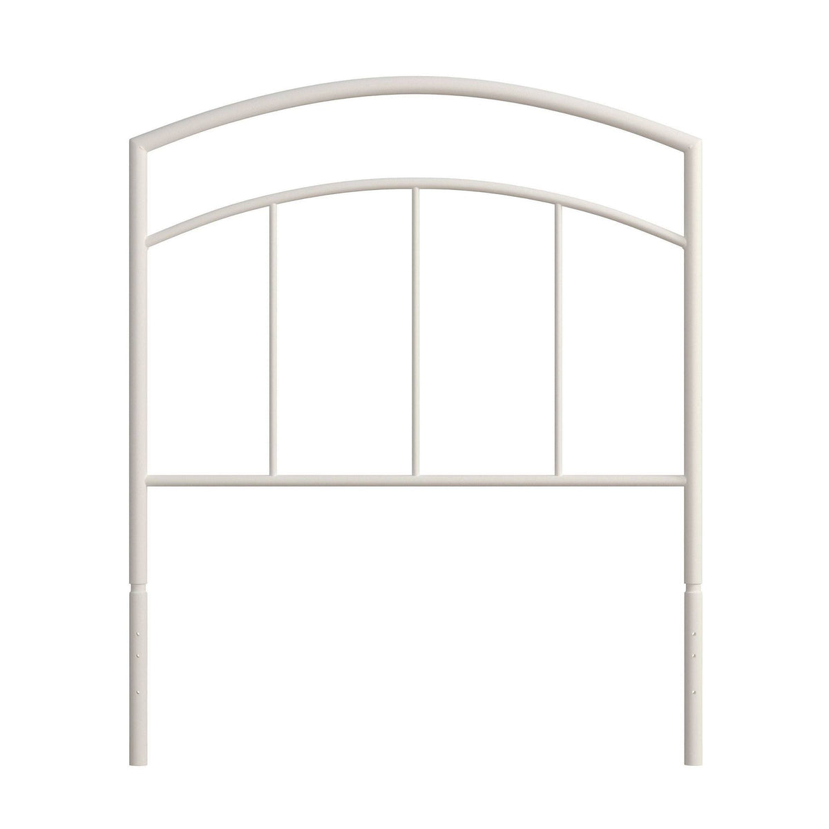 Textured White Twin Metal Headboard with Frame K982