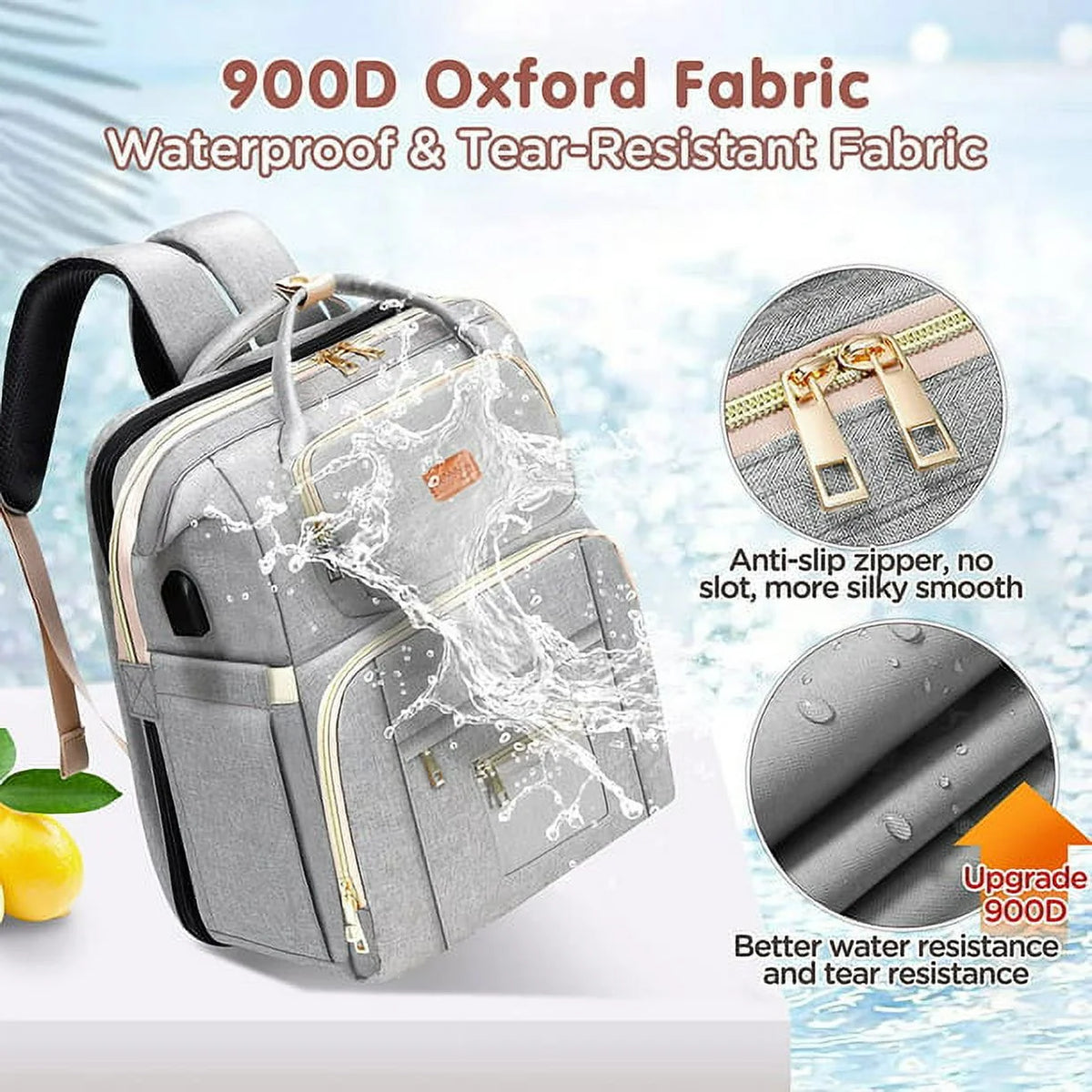 Waterproof Changing Station Backpack Diaper Bag P93993